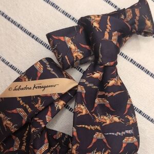 Salvatore Ferragamo Men's Black Silk Tie